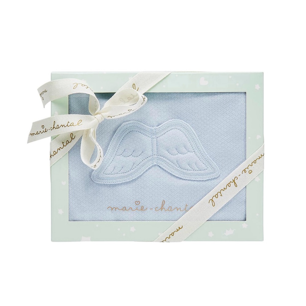 COPY - ANGEL WING™ POINTELLE SLEEPSUIT - BLUE 0M